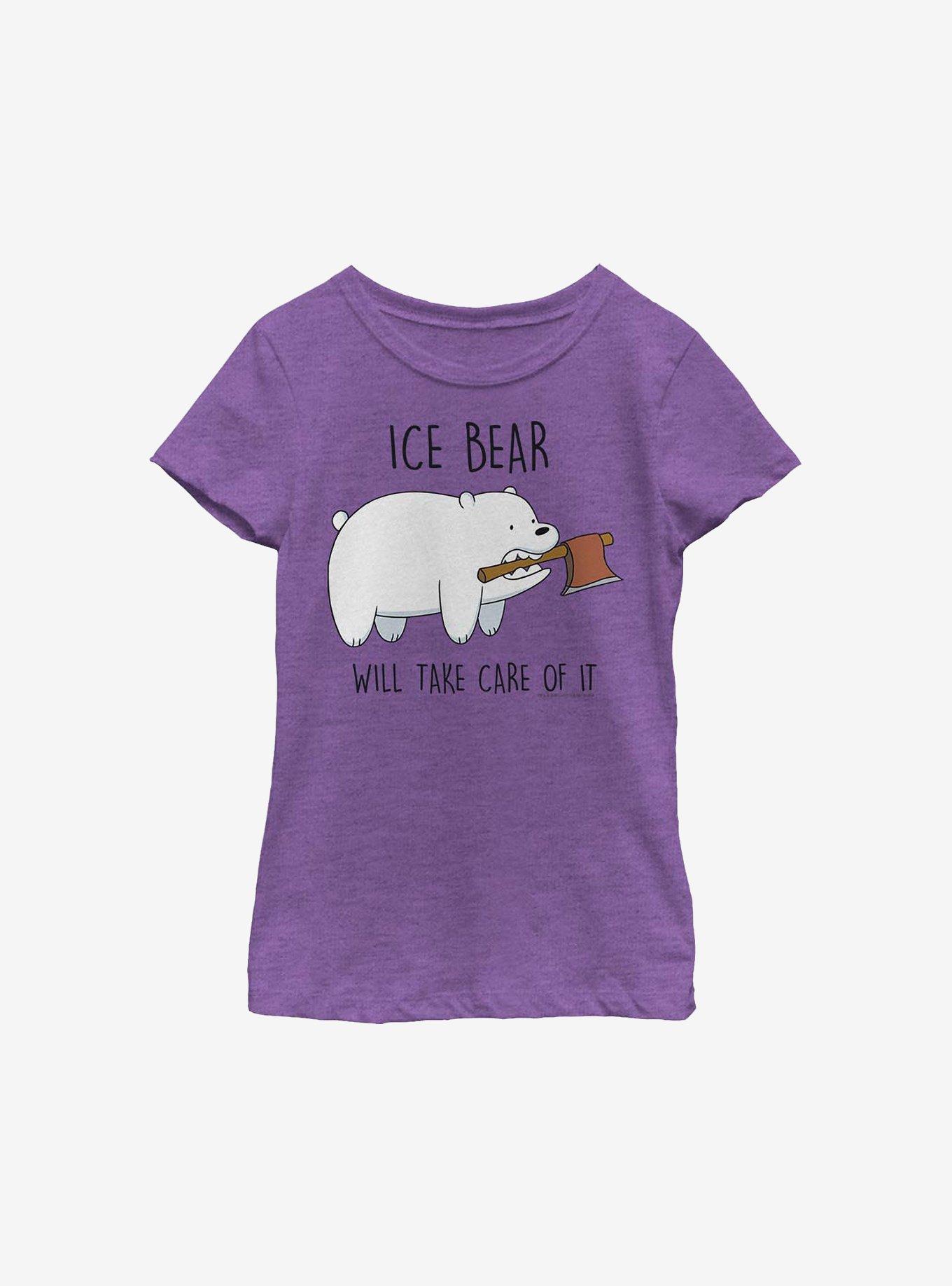 We Bare Bears Ice Bear Take Care Youth Girls T-Shirt, , hi-res