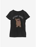 We Bare Bears Internet Famous Youth Girls T-Shirt, BLACK, hi-res