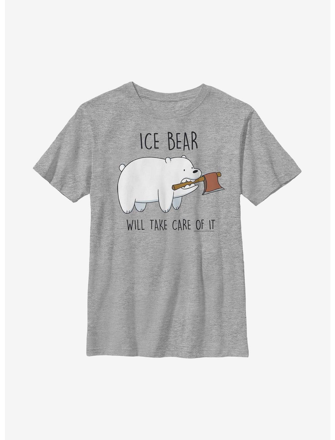 We Bare Bears Ice Bear Take Care Youth T-Shirt, ATH HTR, hi-res