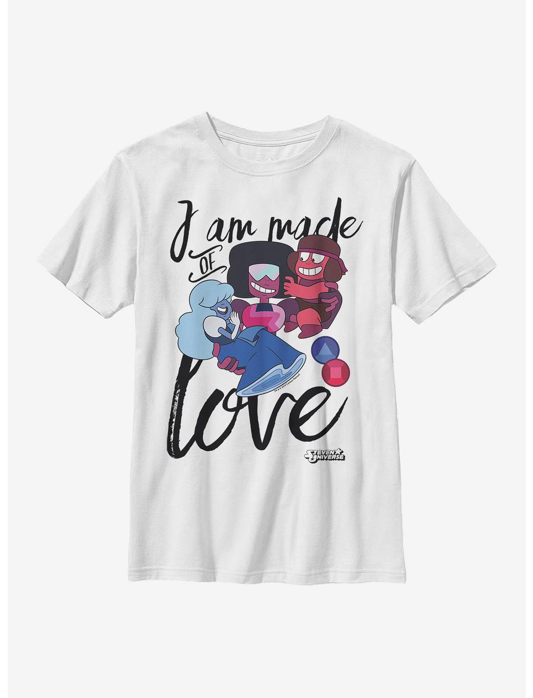 Steven Universe I Am Made Of Love Youth T-Shirt, WHITE, hi-res