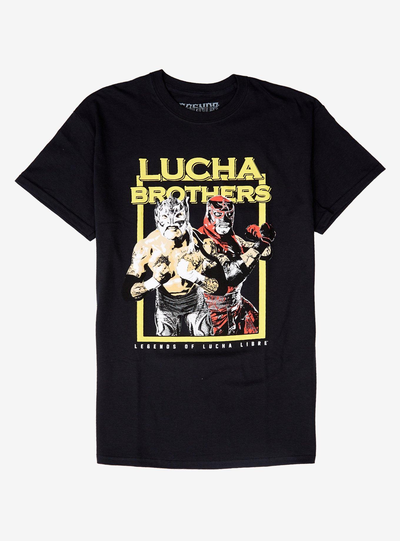 Masked Republic Legends Of Lucha Libre Lucha Brothers T-Shirt, BLACK, hi-res