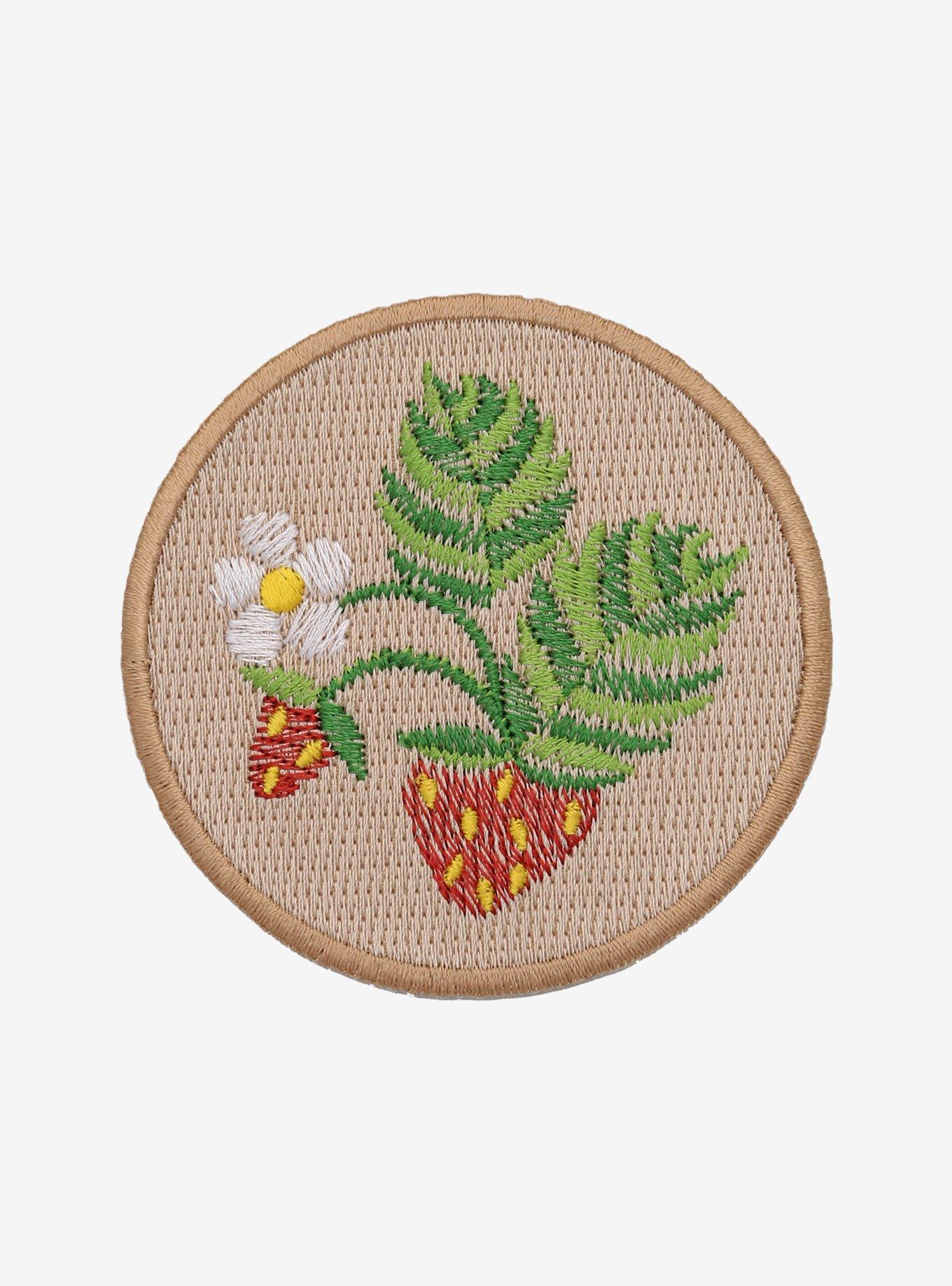 Strawberry Embroidery Patch, , hi-res