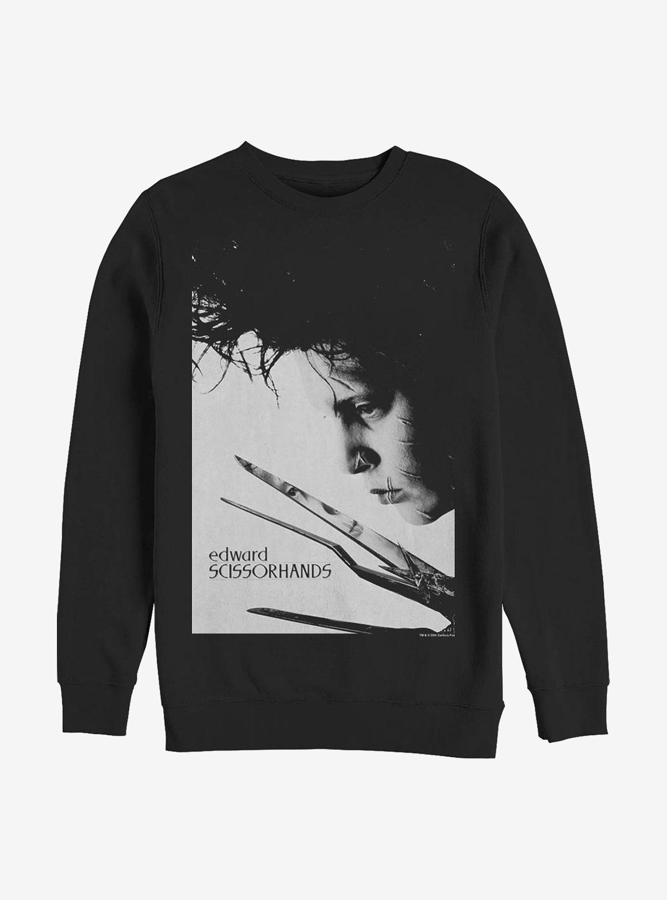 Edward Scissorhands Close Up Poster Crew Sweatshirt, , hi-res