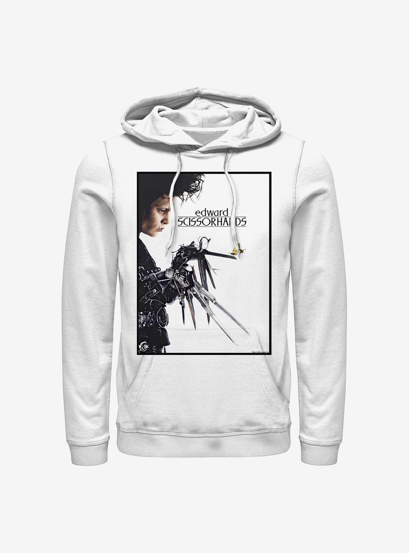 Edward Scissorhands Butterfly Poster Hoodie, WHITE, hi-res