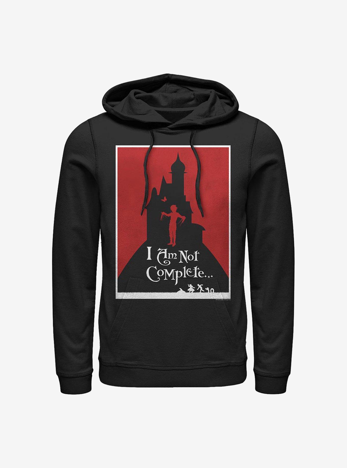 Edward Scissorhands Not Complete Hoodie, BLACK, hi-res