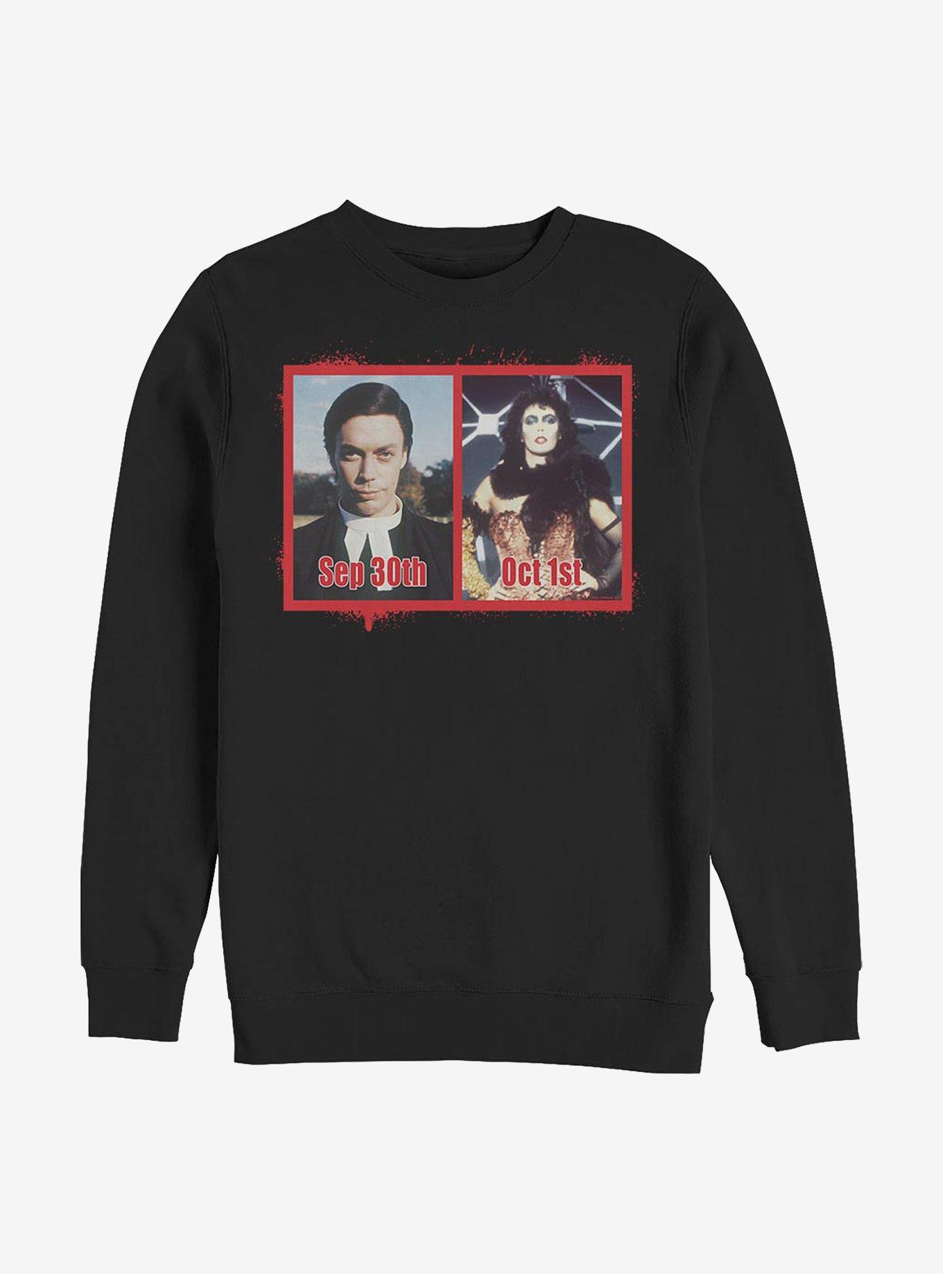 Rocky Horror Picture Show Halloween Meme Crew Sweatshirt