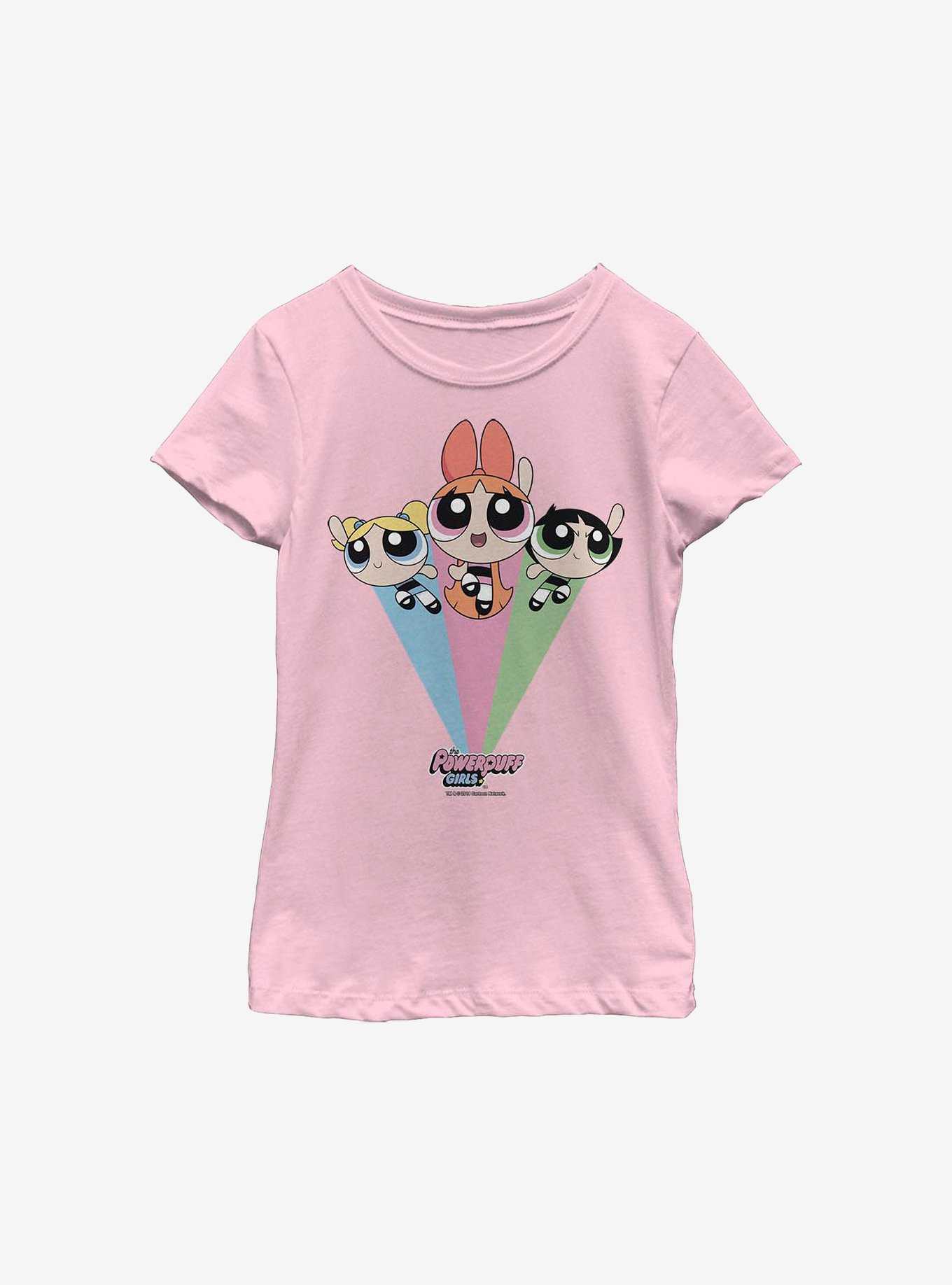 The Powerpuff Girls Trio Flying Youth Girls T-Shirt, , hi-res