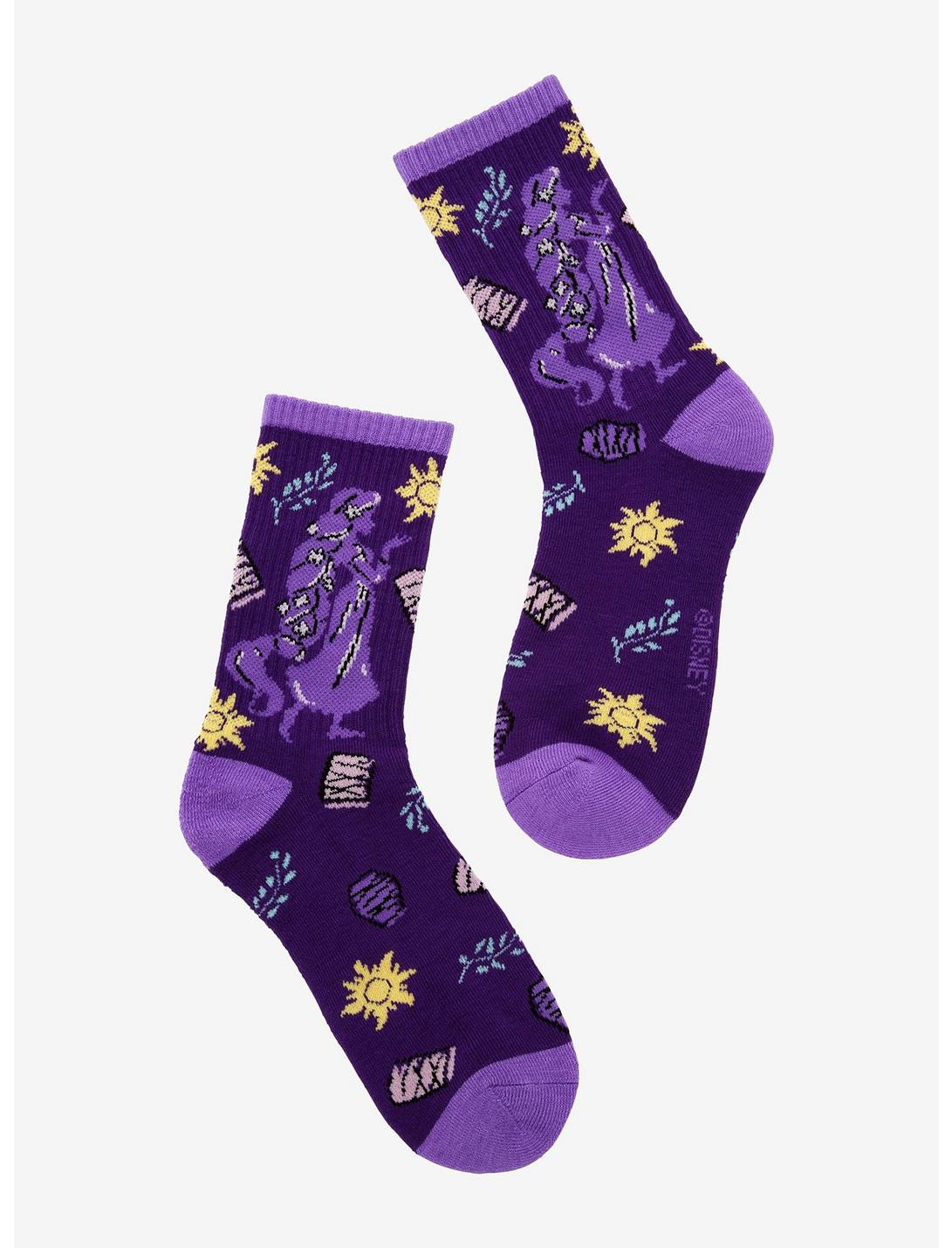 Disney Tangled Rapunzel Purple Crew Socks, , hi-res