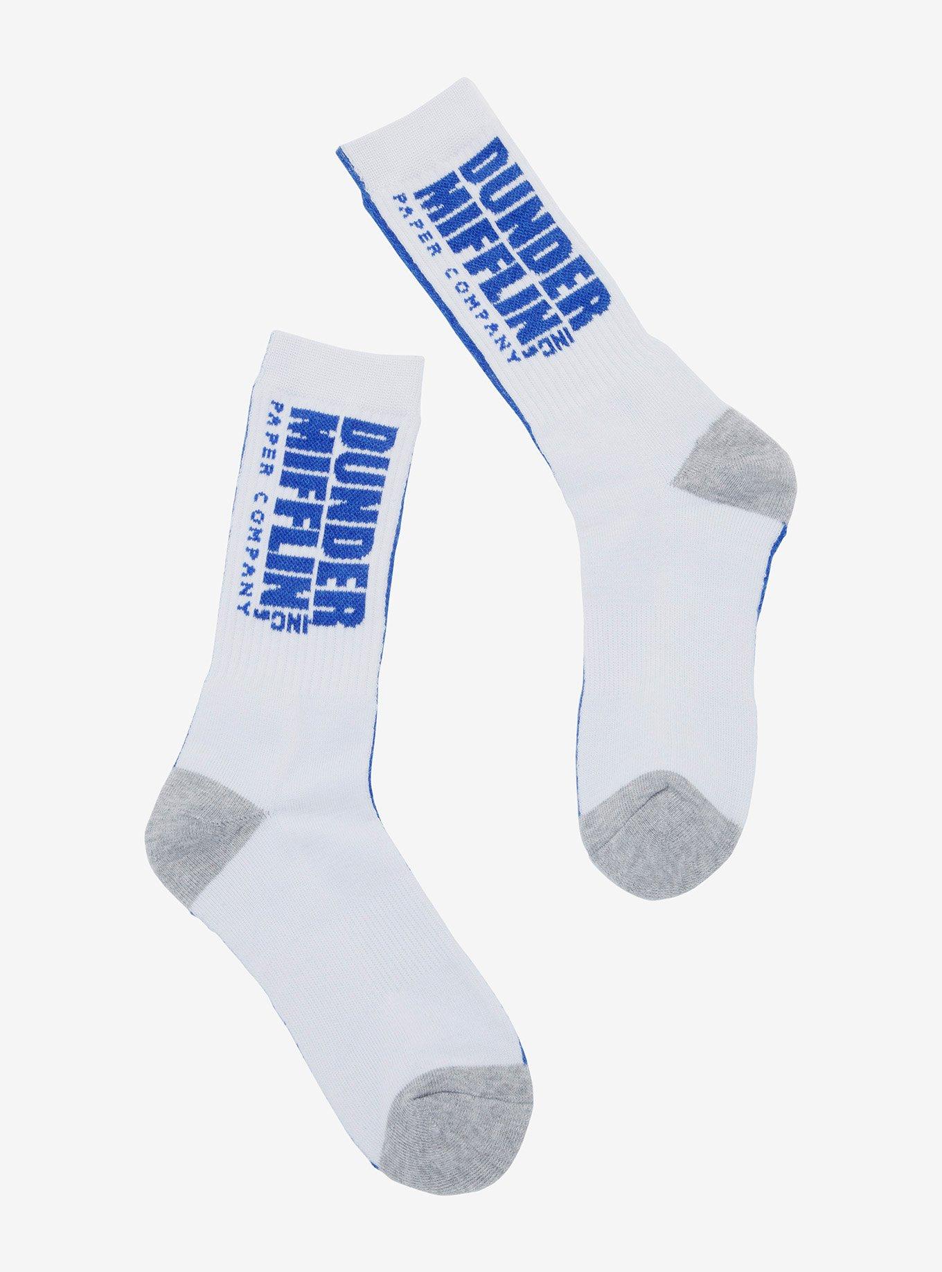 The Office Dunder Mifflin Crew Socks, , hi-res