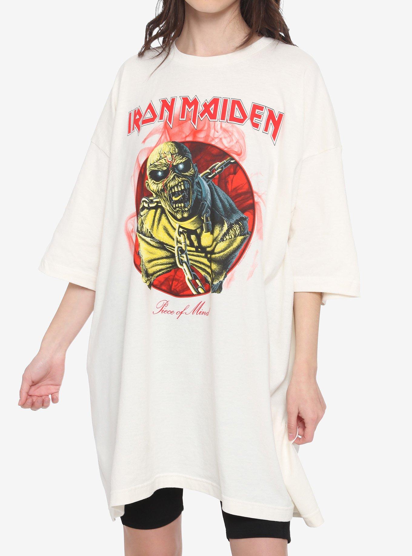 Iron Maiden Piece Of Mind Oversized Girls T-Shirt, IVORY, hi-res