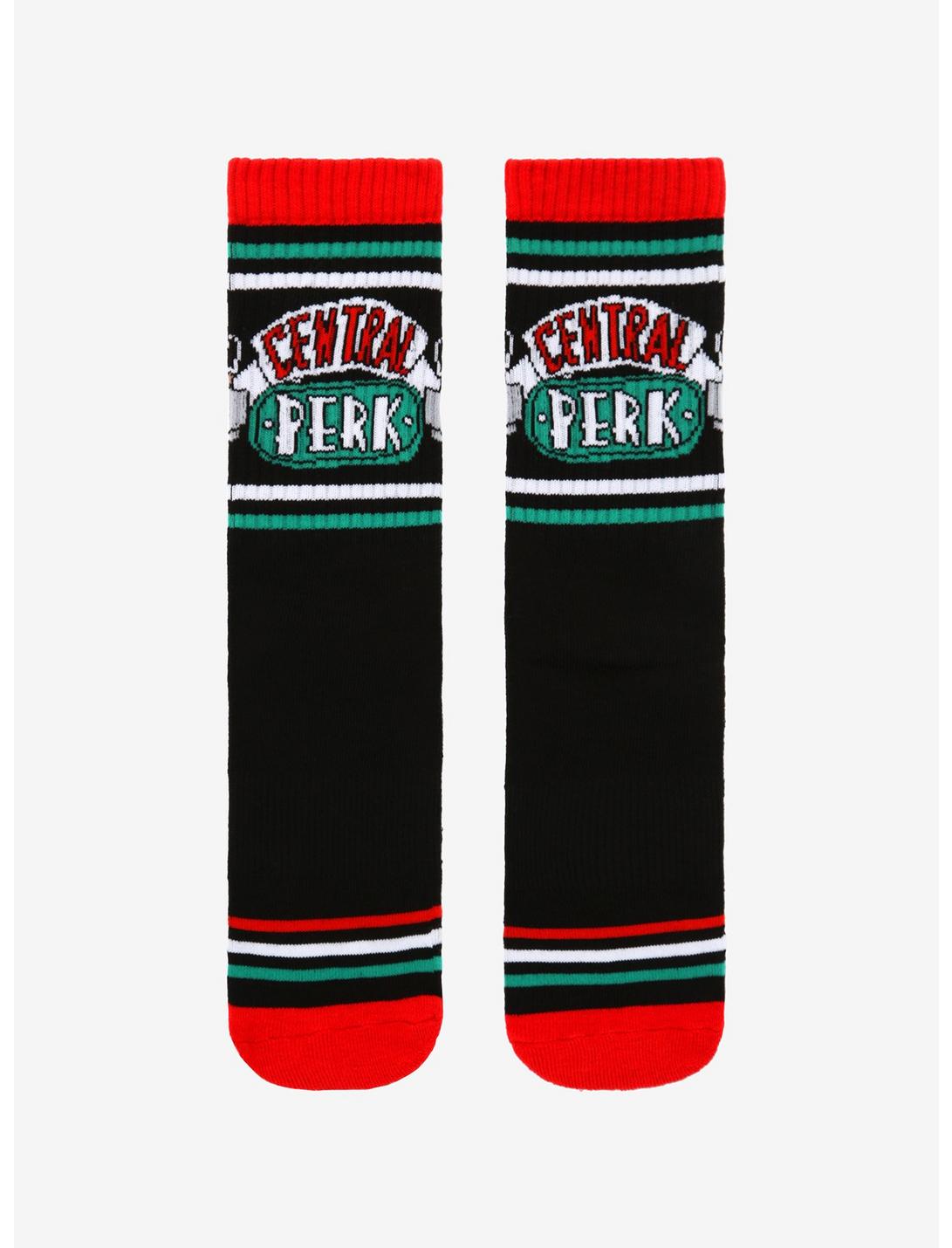 Friends Central Perk Logo & Stripe Crew Socks, , hi-res