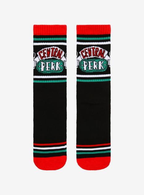 Friends Central Perk Logo & Stripe Crew Socks | Hot Topic