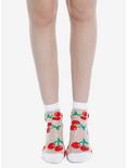 Cherry Sheer Ankle Socks, , hi-res