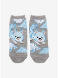 Yokai Dog Grey No-Show Socks, , hi-res