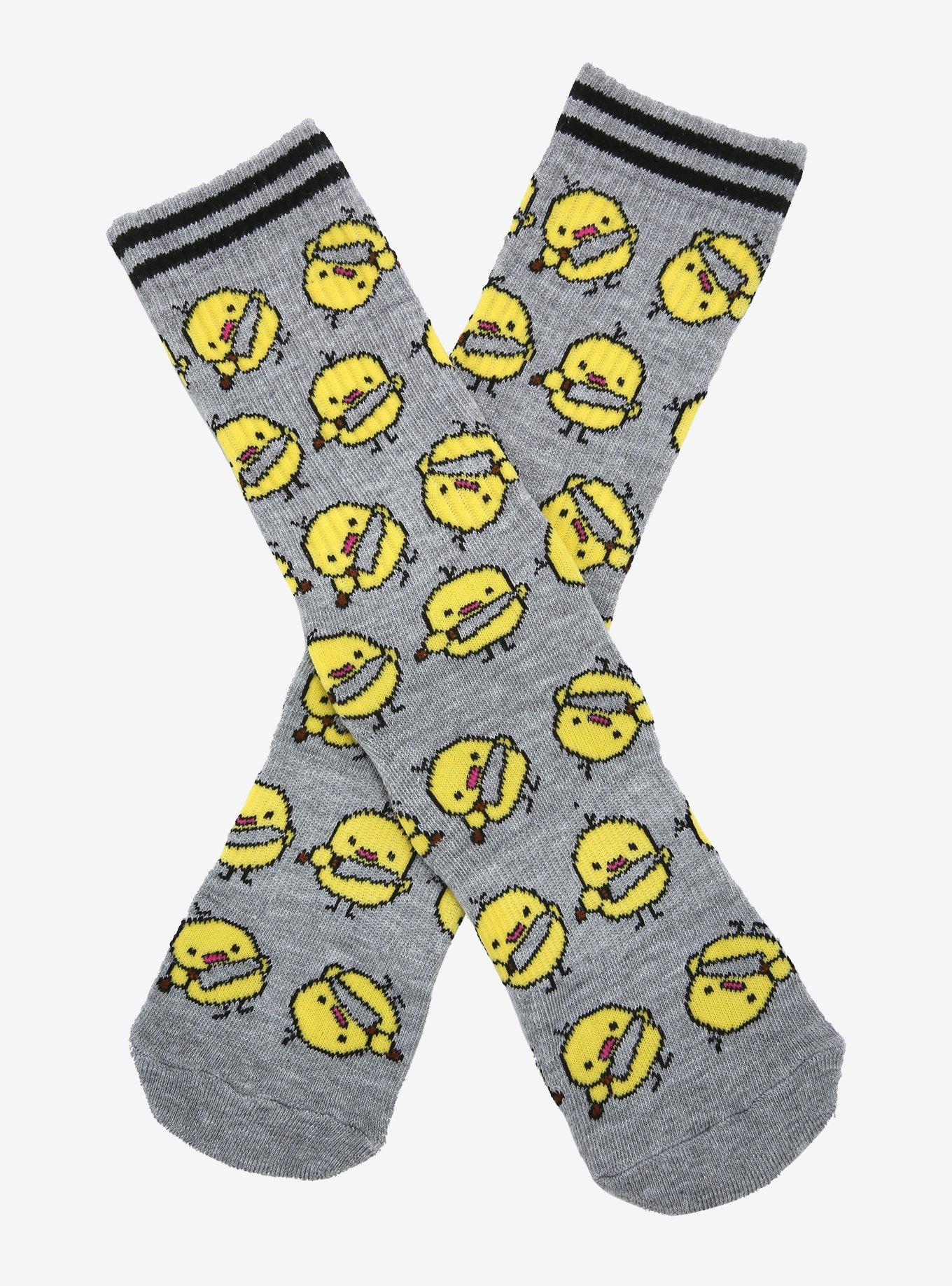 Duck With Knife Crew Socks Hot Topic