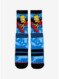 The Simpsons Bart Blue Tie-Dye Crew Socks, , hi-res