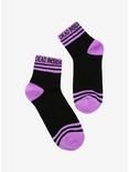 Dead Inside Purple & Black Ankle Socks, , hi-res