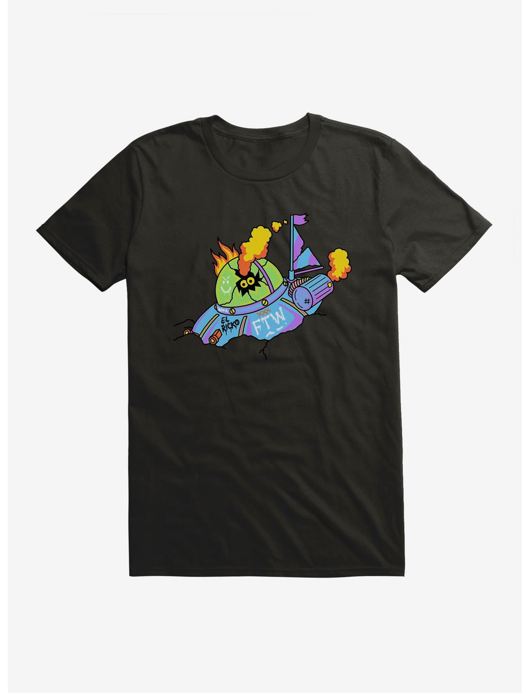 Rick And Morty El Ricko Saucer T-Shirt, BLACK, hi-res