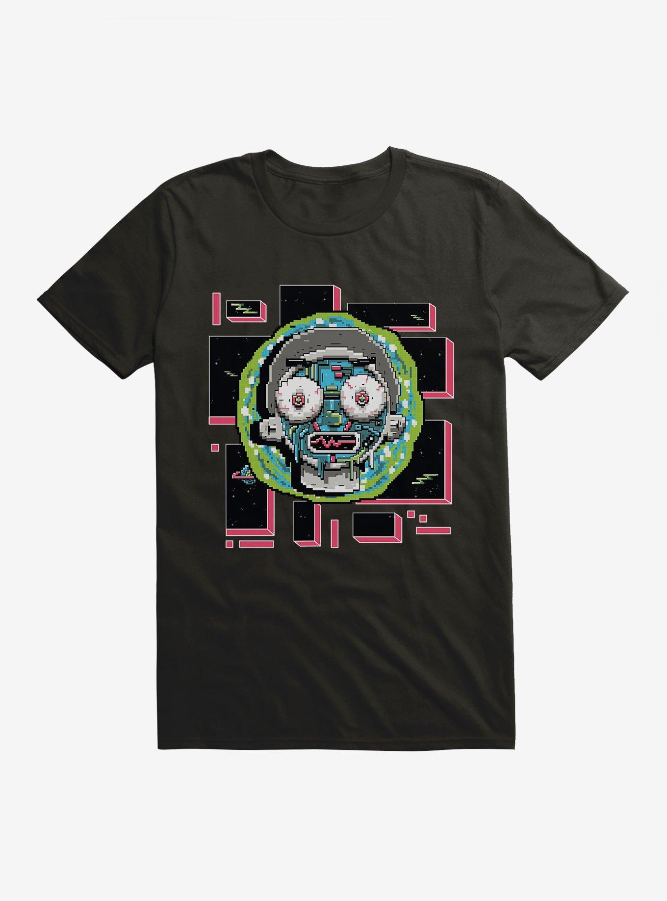 Rick And Morty 8-Bit Universe Morty T-Shirt, BLACK, hi-res