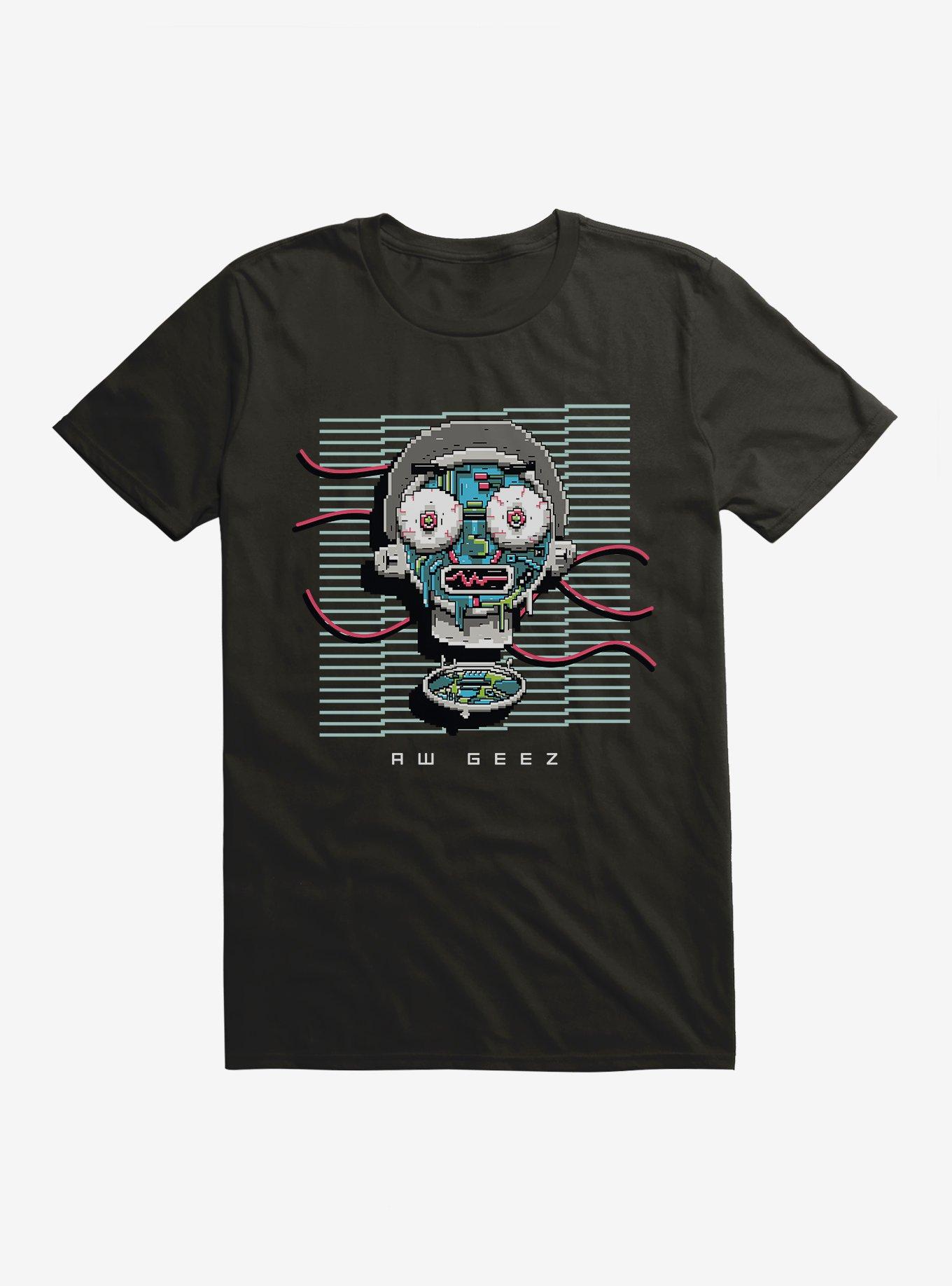 Rick And Morty Aw Geez T-Shirt, BLACK, hi-res