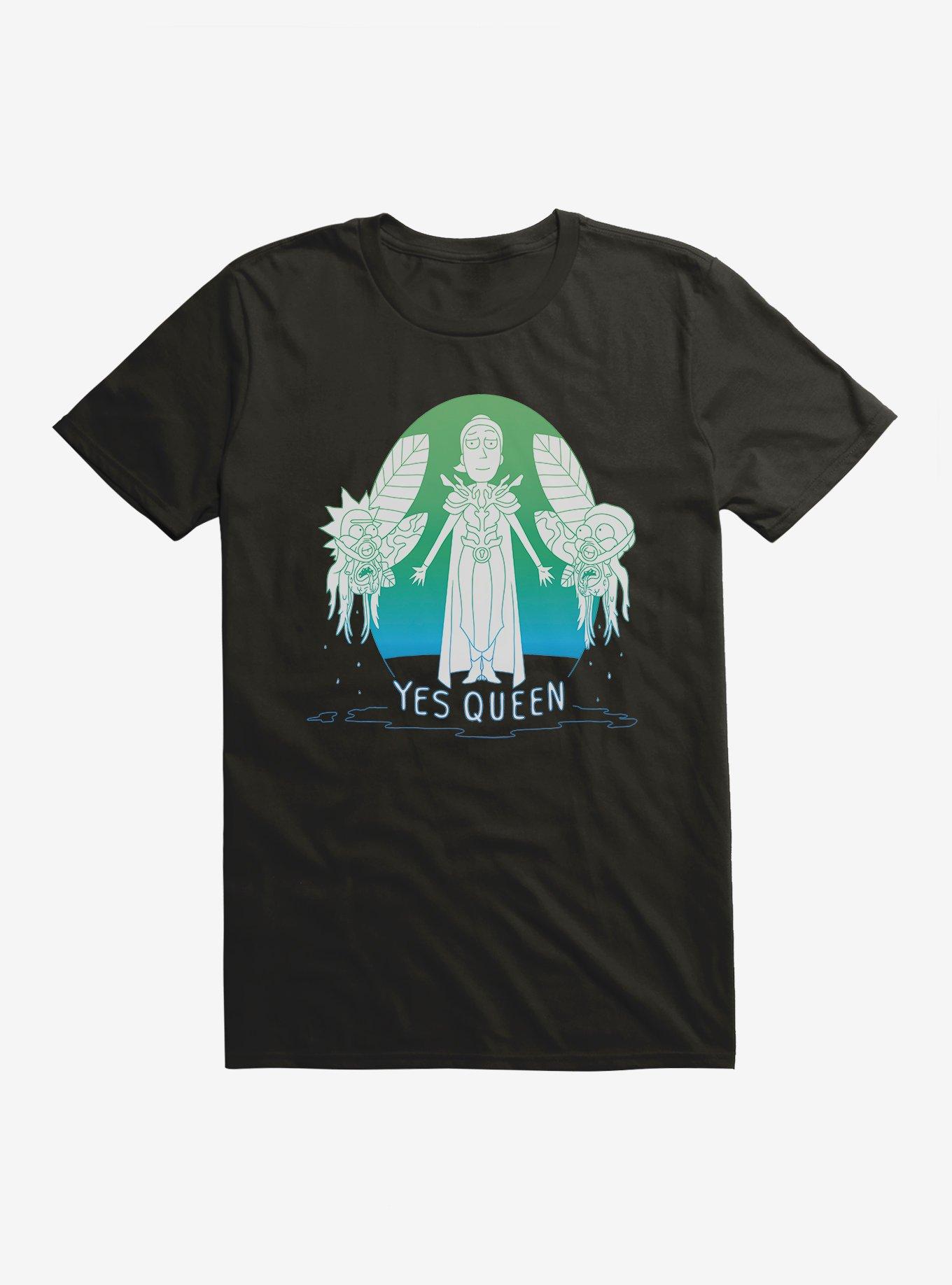 Rick And Morty Yes Queen T-Shirt, BLACK, hi-res