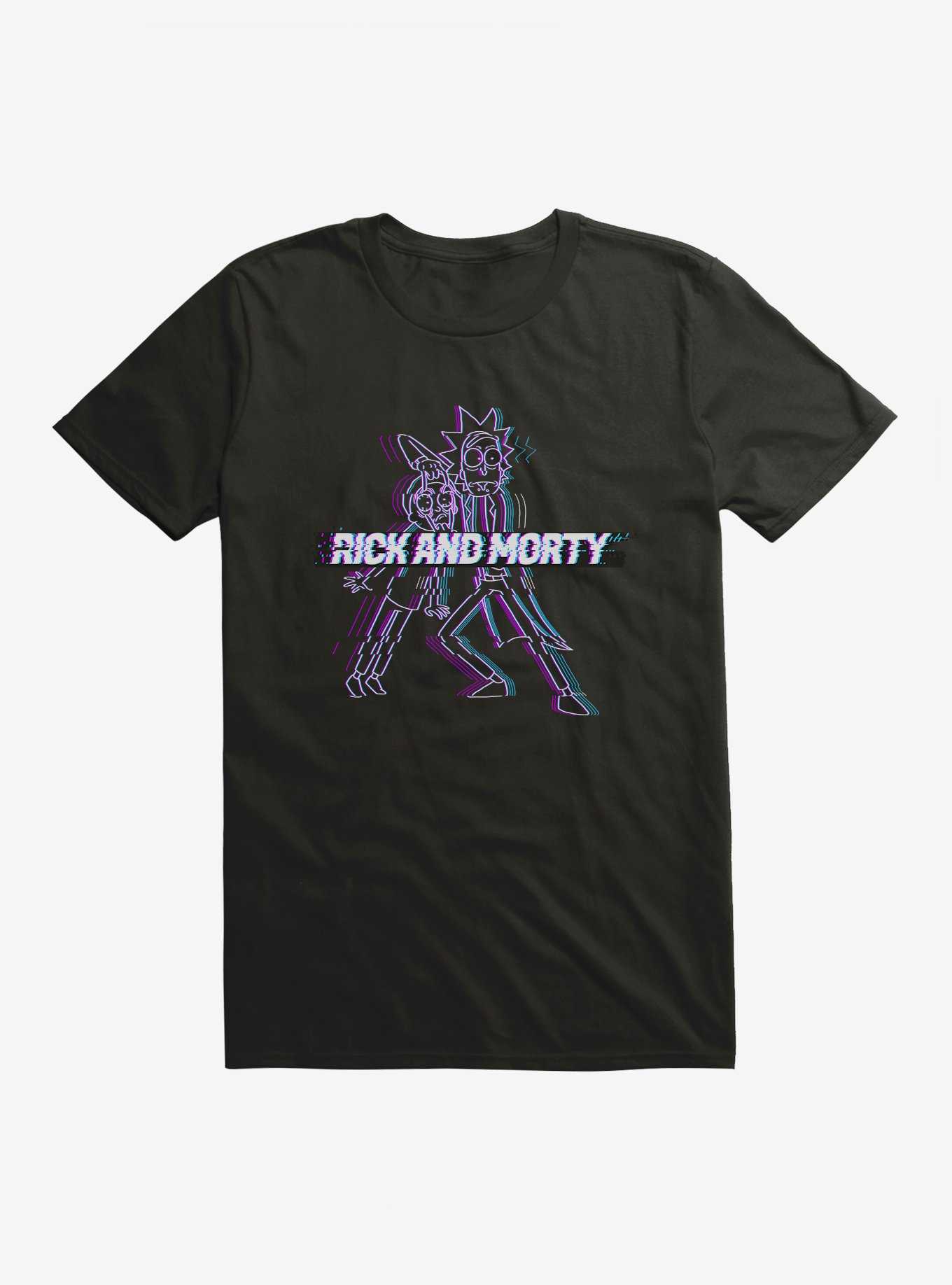 Rick And Morty Glitching Text T-Shirt, , hi-res