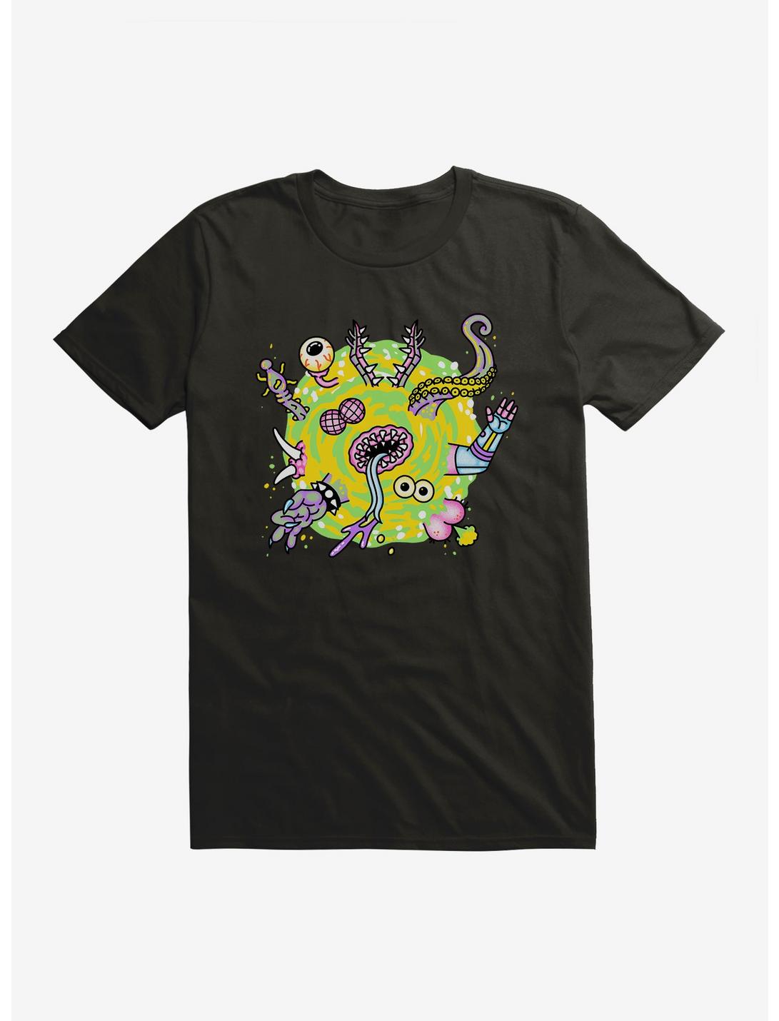 Rick And Morty Portal Time T-Shirt, BLACK, hi-res