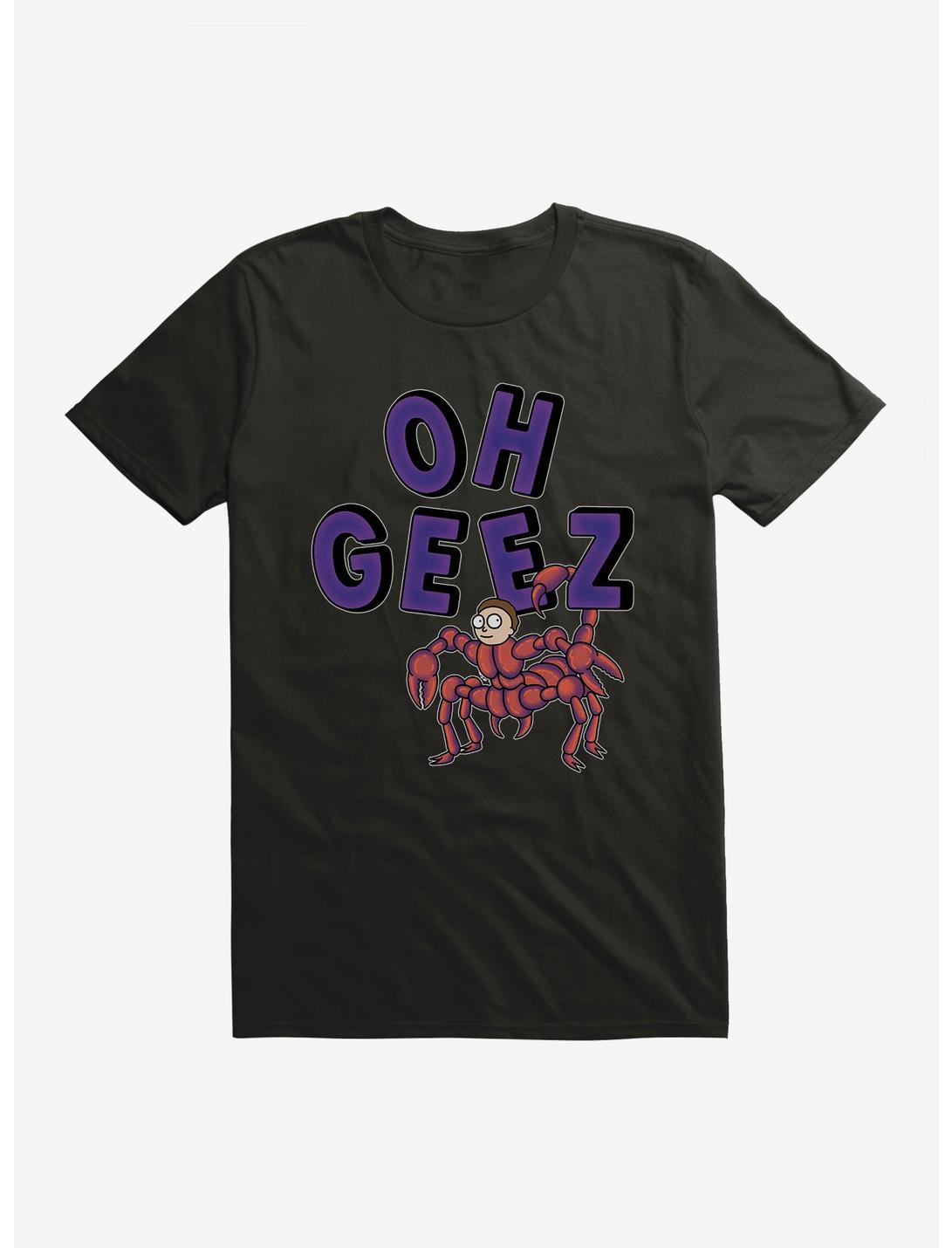 Rick And Morty Oh Geez Morty Scorpion T-Shirt, BLACK, hi-res