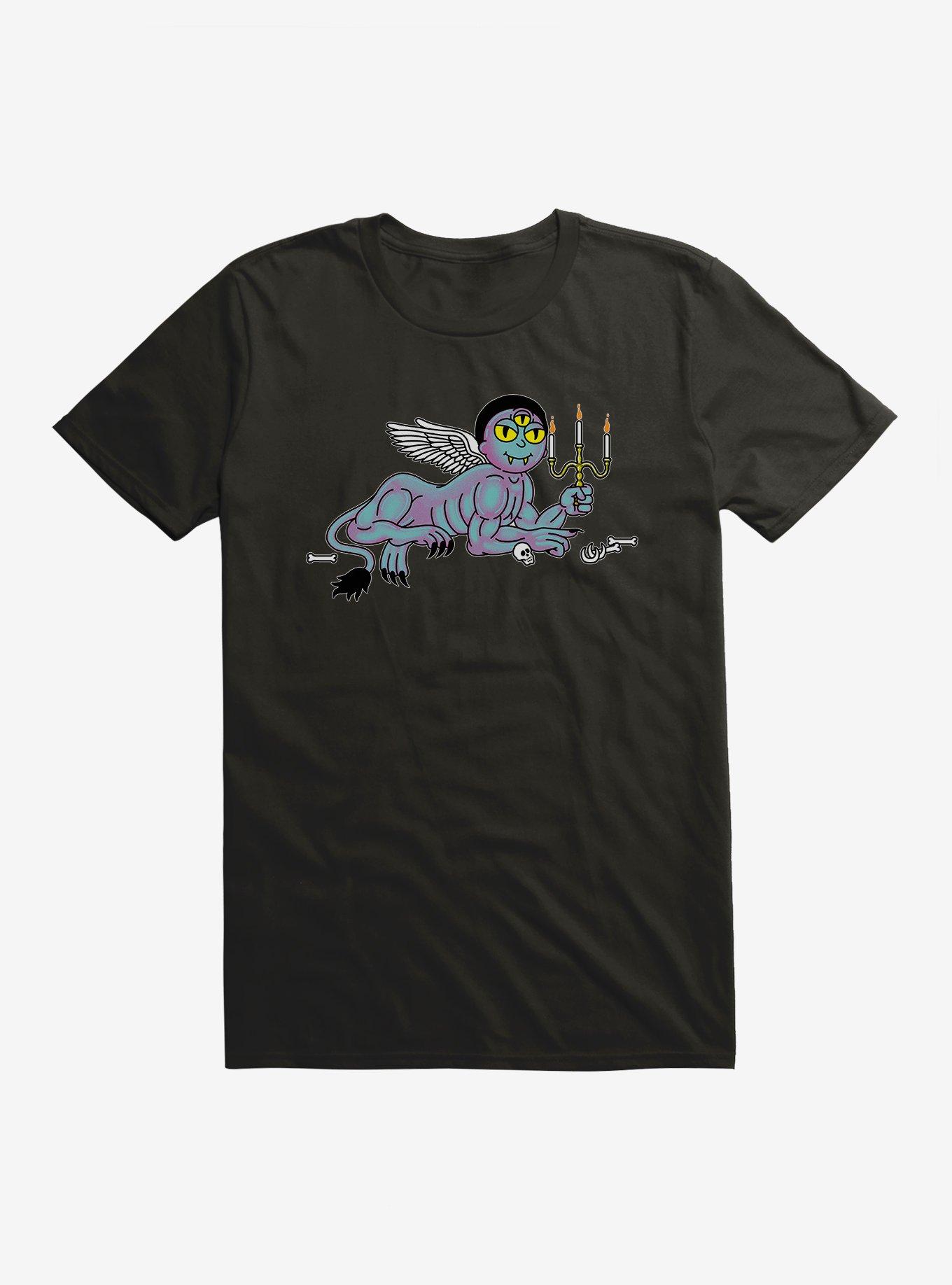 Rick And Morty Sphynx Morty T-Shirt, BLACK, hi-res