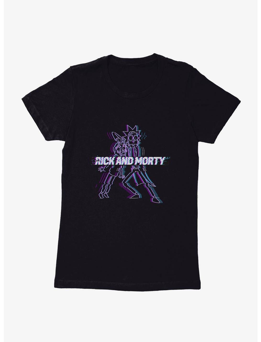 Plus Size Rick And Morty Glitching Text Womens T-Shirt, , hi-res