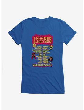 Masked Republic Legends Of Lucha Libre Battle Poster Girls T-Shirt, ROYAL, hi-res
