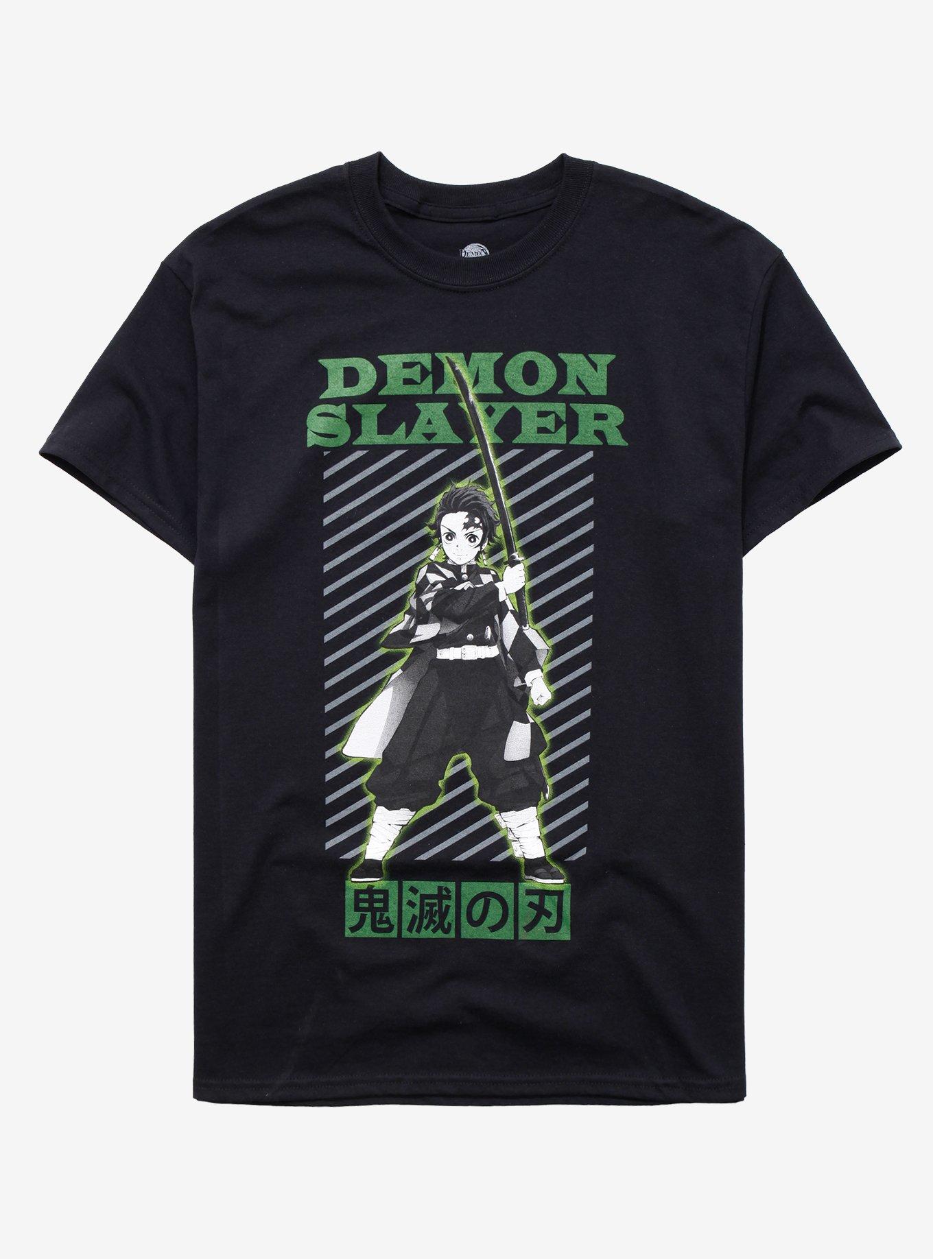 Demon Slayer: Kimetsu No Yaiba Tanjiro Green Text T-Shirt | Hot Topic