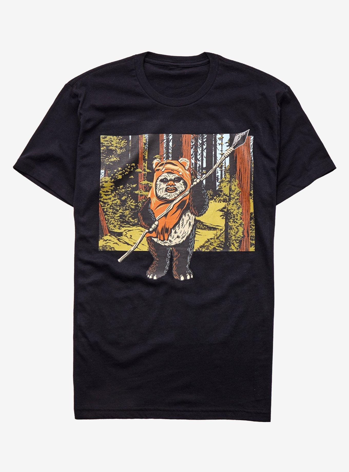 Star Wars Wicket & Trees T-Shirt, BLACK, hi-res