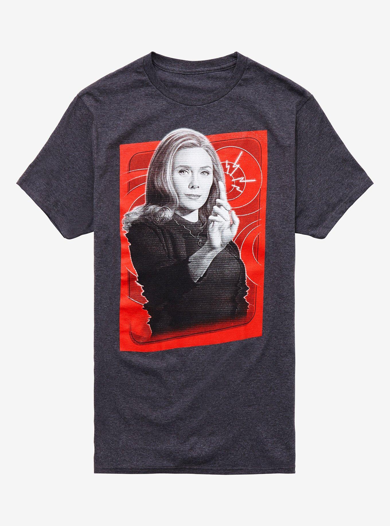 Marvel WandaVision Wanda Finger T-Shirt, HEATHERED CHARCOAL, hi-res