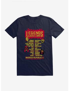 Masked Republic Legends Of Lucha Libre Battle Poster T-Shirt, NAVY, hi-res
