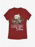 Disney Pixar Cars Christmas Wishes Womens T-Shirt, RED, hi-res