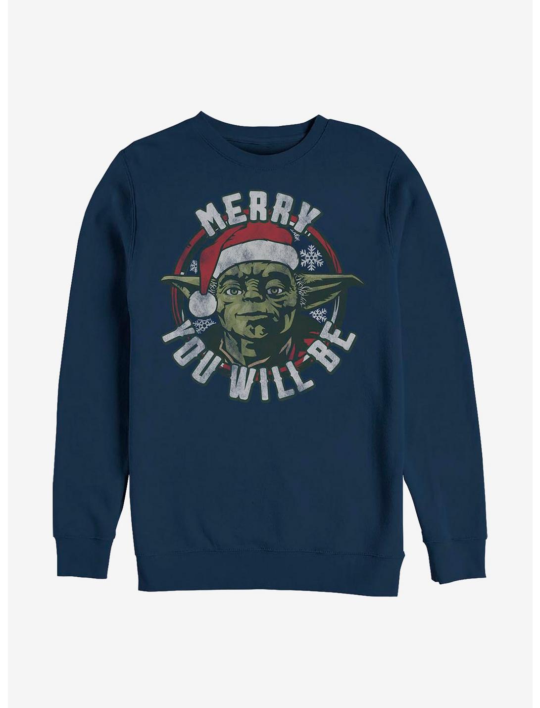 Star Wars Yoda Believe You Must Sweatshirt, NAVY, hi-res