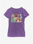 Plus Size Marvel Avengers Hero Squares Youth Girls T-Shirt, PURPLE BERRY, hi-res
