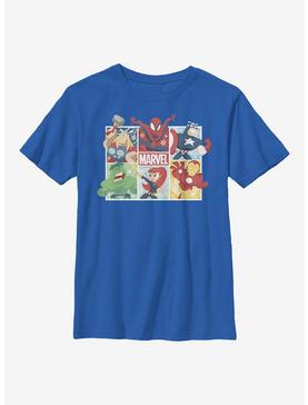Plus Size Marvel Avengers Hero Squares Youth T-Shirt, , hi-res