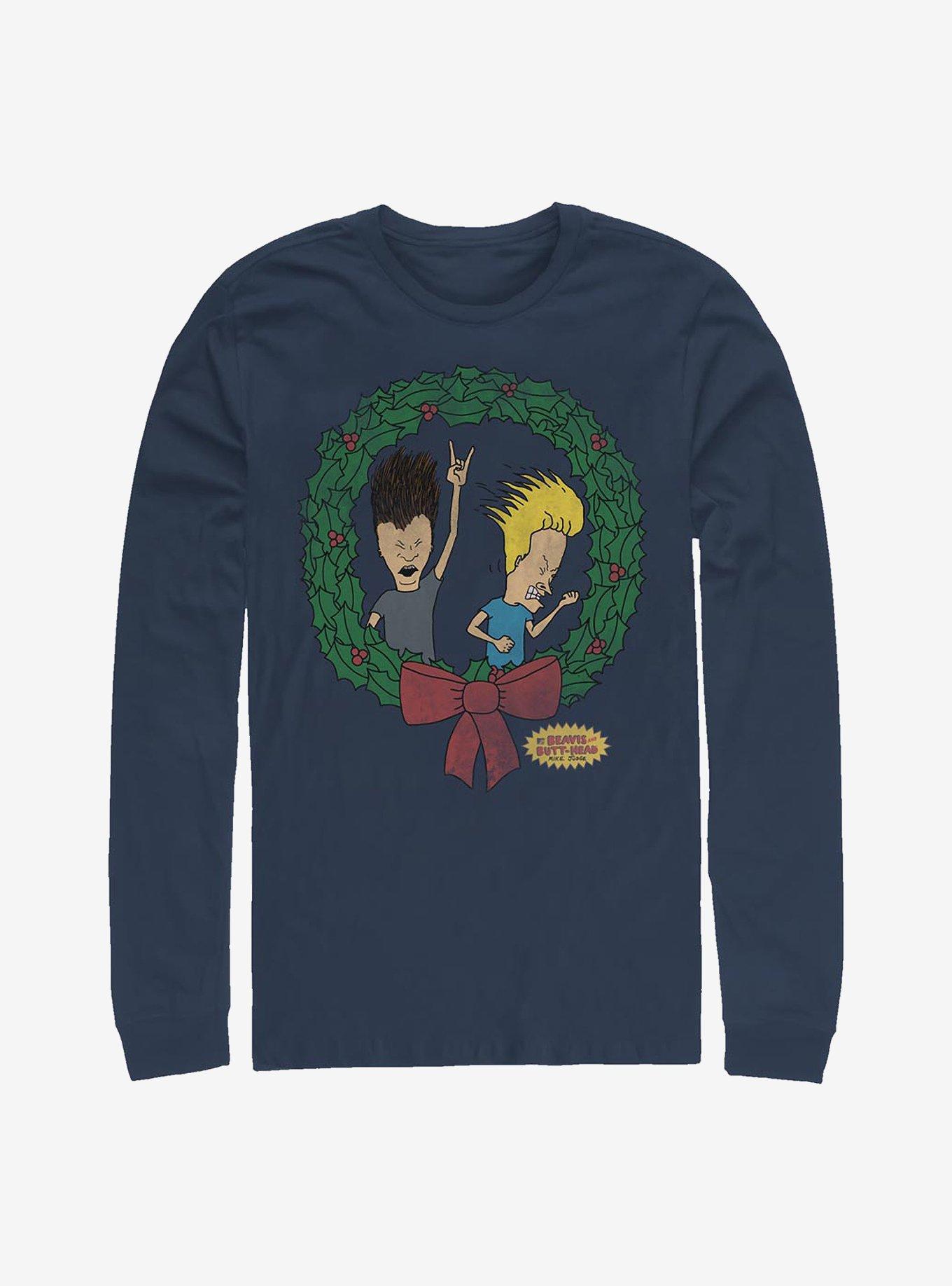 Beavis And Butthead Holiday Spirit Long-Sleeve T-Shirt, , hi-res