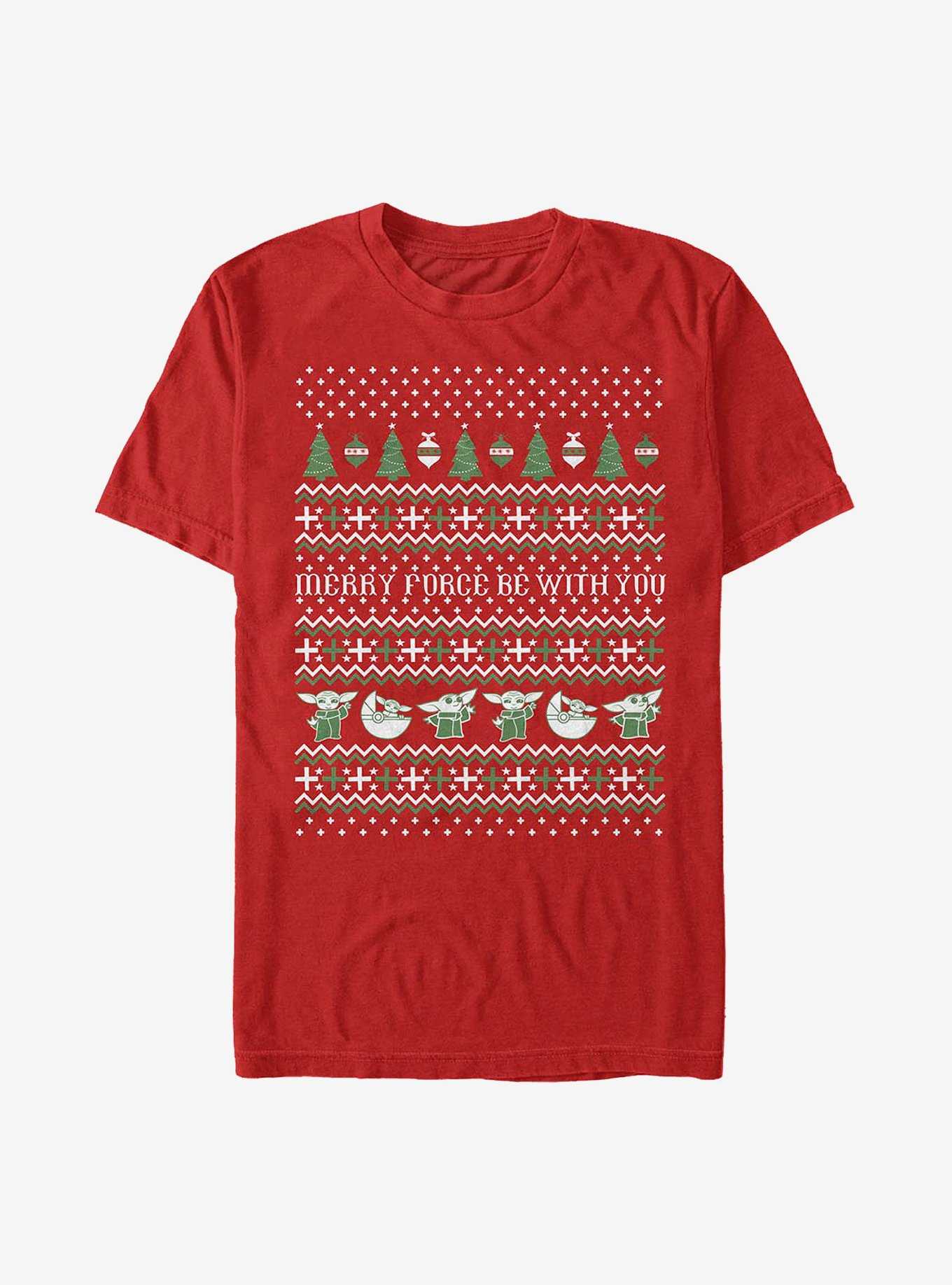 Star Wars The Mandalorian The Child Christmas Sweater Pattern T-Shirt, , hi-res