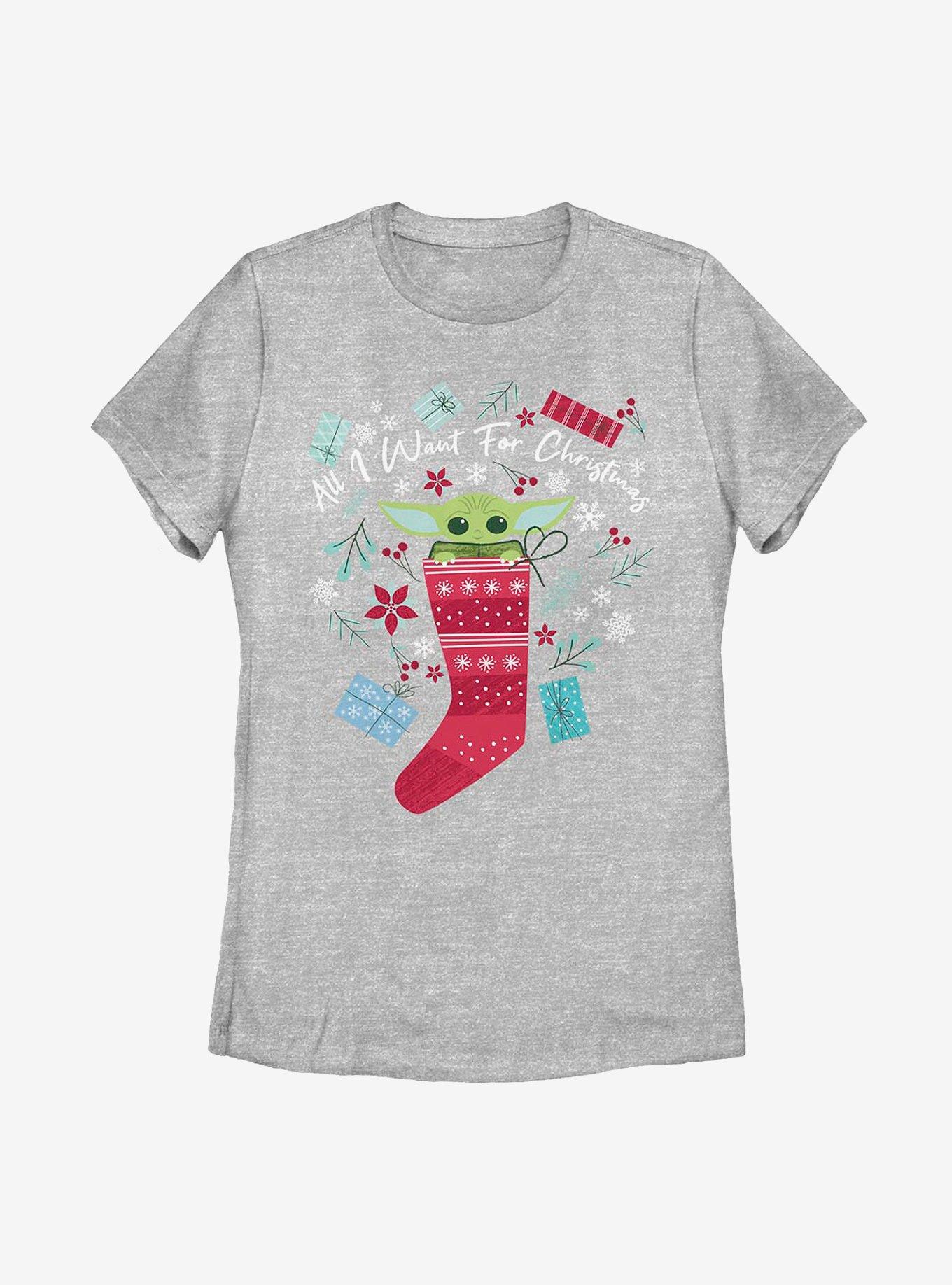Star Wars The Mandalorian The Child All I Want For Christmas Womens T-Shirt
