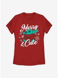 Star Wars The Mandalorian The Child Merry And Cute Womens T-Shirt, RED, hi-res