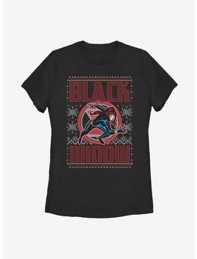 Plus Size Marvel Black Widow Christmas Holiday Pattern Womens T-Shirt, , hi-res