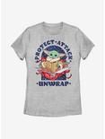 Star Wars The Mandalorian The Child Protect Attack Unwrap Womens T-Shirt, ATH HTR, hi-res