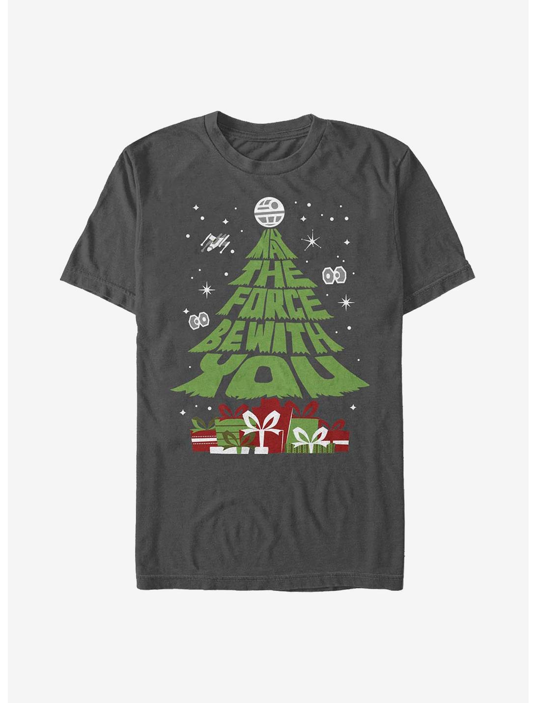 Star Wars Gift Tree T-Shirt, CHARCOAL, hi-res