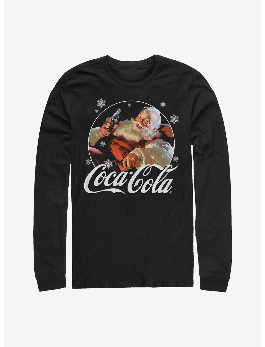 Coca-Cola Santa Long-Sleeve T-Shirt, BLACK, hi-res