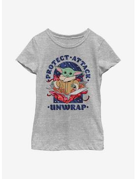 Star Wars The Mandalorian The Child Protect Attack Unwrap Youth Girls T-Shirt, , hi-res