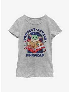 Star Wars The Mandalorian The Child Protect Attack Unwrap Youth Girls T-Shirt, , hi-res