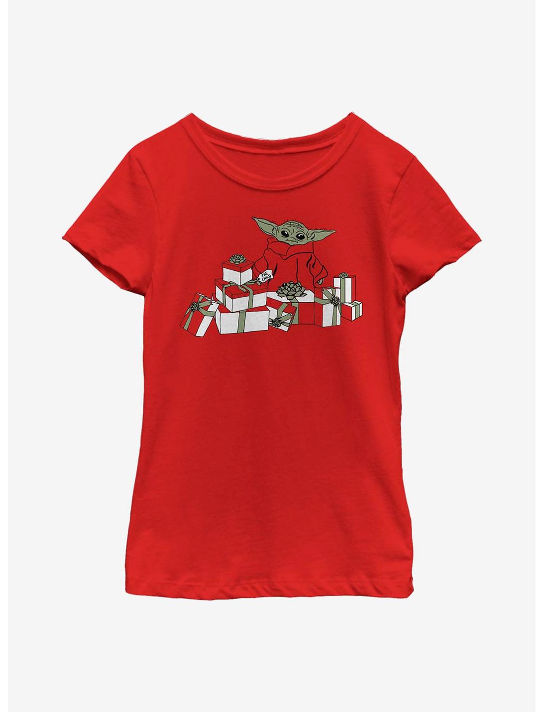 Star Wars The Mandalorian The Child And Gifts Youth Girls T-Shirt, RED, hi-res